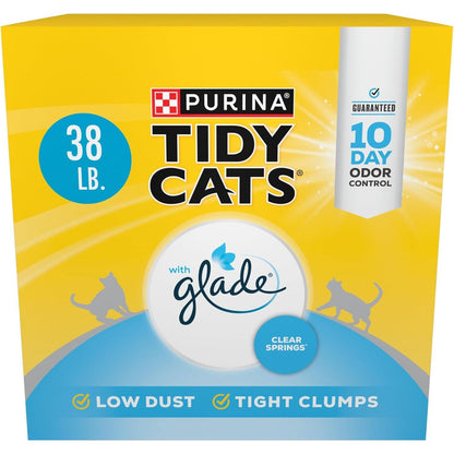 Purina Tidy Cats Multi Cat Clumping Litter Glade Clear Springs Scent 38 lb Box