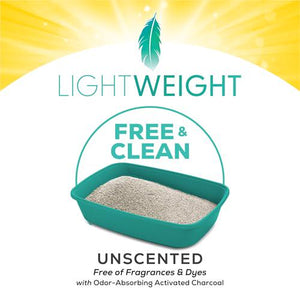 Purina Tidy Cats Lightweight Clumping Cat Litter Free and Clean Unscented Odor Control 17 lb Box