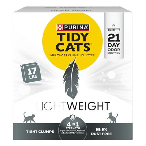 Purina Tidy Cats Lightweight Clumping Cat Litter Multi-Cat 4-in-1 Strength 17 lb Box