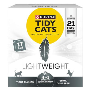 Purina Tidy Cats Lightweight Clumping Cat Litter Multi-Cat 4-in-1 Strength 17 lb Box