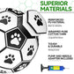 Qdan Dog Soccer Ball Toy 6 Inch Interactive Tug Toy with Straps Water Toy Birthday Gift for Small Medium Dogs