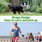 Qdan Dog Soccer Ball Toy 6 Inch Interactive Tug Toy with Straps Water Toy Birthday Gift for Small Medium Dogs