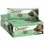 Quest Nutrition Mint Chocolate Chunk Protein Bars, 20g Protein, 1g Sugar, 4g Net Carb, Gluten Free, Keto Friendly, 12 Count,
