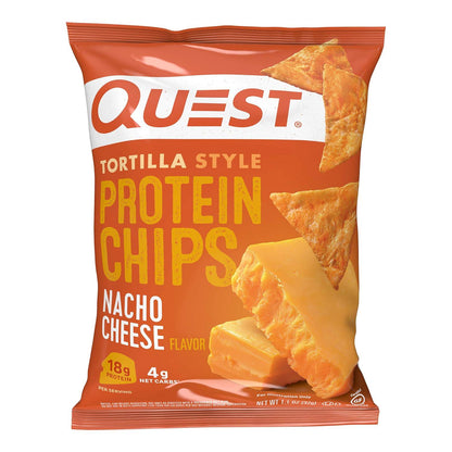 Quest Nutrition Nacho Cheese Tortilla Protein Chips, 18g Protein, Low Carb, 11oz Pack of 12