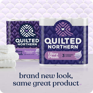 Quilted Northern Ultra Plush Toilet Paper, 18 Mega Rolls (72 Regular Rolls), 3x Thicker, 3-Ply Soft Toilet Tissue