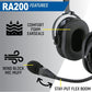 RA200 Aviation Pilot Headset, 1 Pc, Noise-Cancel Mic, Foam Seals, Adjustable Fit, Includes Free Carry Bag