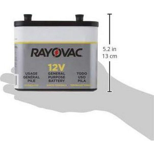 RAYOVAC General Purpose Lantern Battery, 12 Volt, Screw Terminals, 926C,799472741794