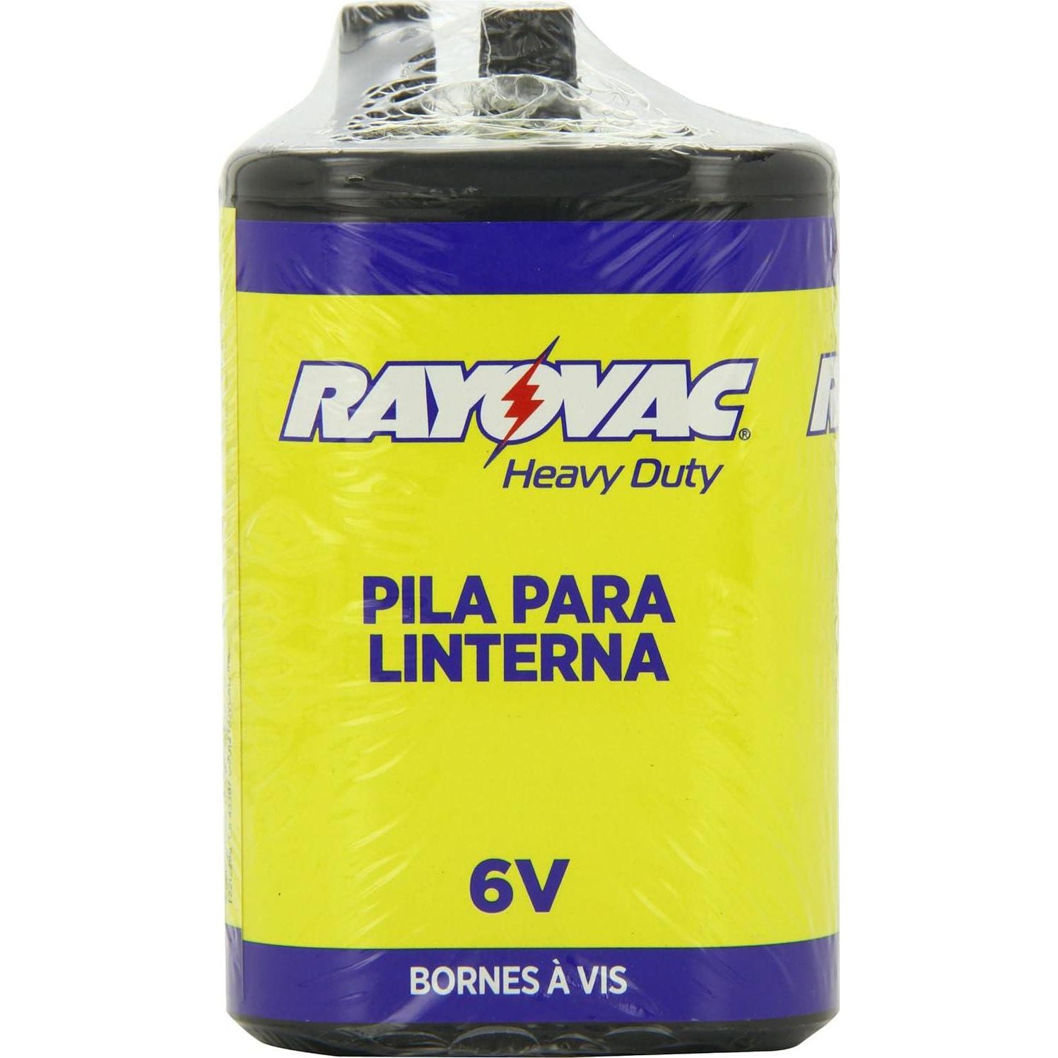 RAYOVAC Heavy Duty Lantern Battery, 6 Volt Screw Terminals, 945R4C,012800223350