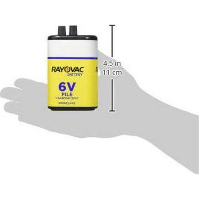 RAYOVAC Heavy Duty Lantern Battery, 6 Volt Screw Terminals, 945R4C,012800223350