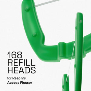 Reach REACH Ultraclean Access Flosser Refill Heads, Mint, Plaque Remover For Teeth, Shred Resistant, For Hard To Reach Areas, Oral Care, PFAS Free, For Adults And Kids, 6 Pack, 28 Count
