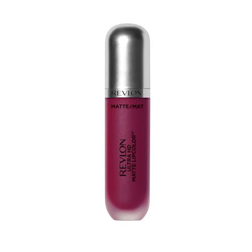Revlon Ultra HD Matte Lipcolor, 0.2 oz, Pink Addiction 610, Lightweight Liquid Lipstick, Velvety Matte Finish