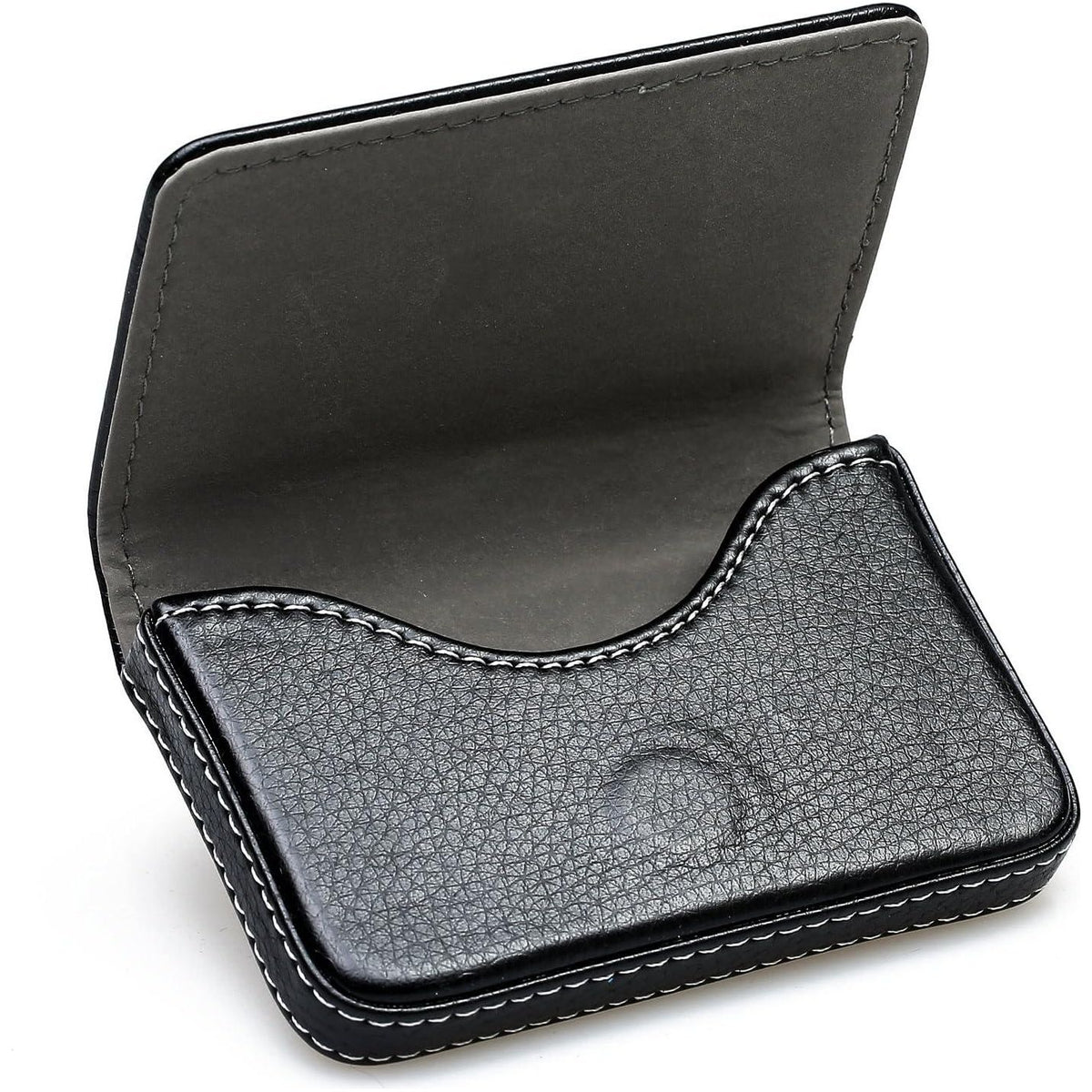 RFID Blocking Wallet - Minimalist Leather Business Credit Card Holder - Black,