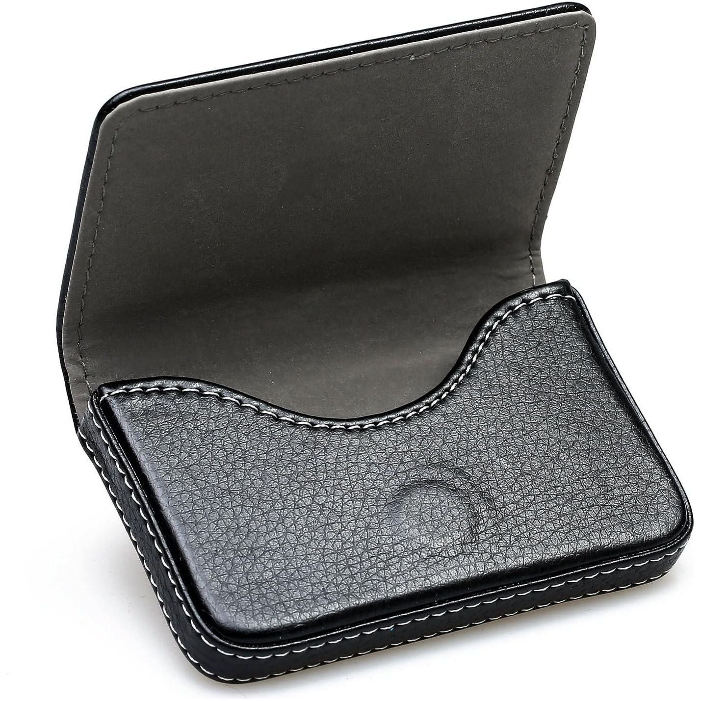 RFID Blocking Wallet - Minimalist Leather Business Credit Card Holder - Black,