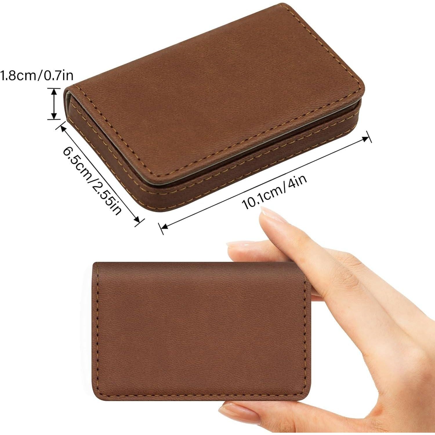 RFID Blocking Wallet - Minimalist Leather Business Credit Card Holder (A52-20),