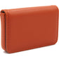 RFID Blocking Wallet - Minimalist Leather Business Credit Card Holder With Magnetic, Orange, Small,