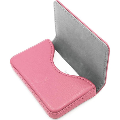 RFID Blocking Wallet - Minimalist Leather Business Credit Card Holder With Magnetic, Pink, Small,