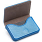 RFID Blocking Wallet - Minimalist Leather Business Credit Card Holder With Magnetic, Blue, Small,