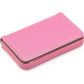 RFID Blocking Wallet - Minimalist Leather Business Credit Card Holder With Magnetic, Pink, Small,