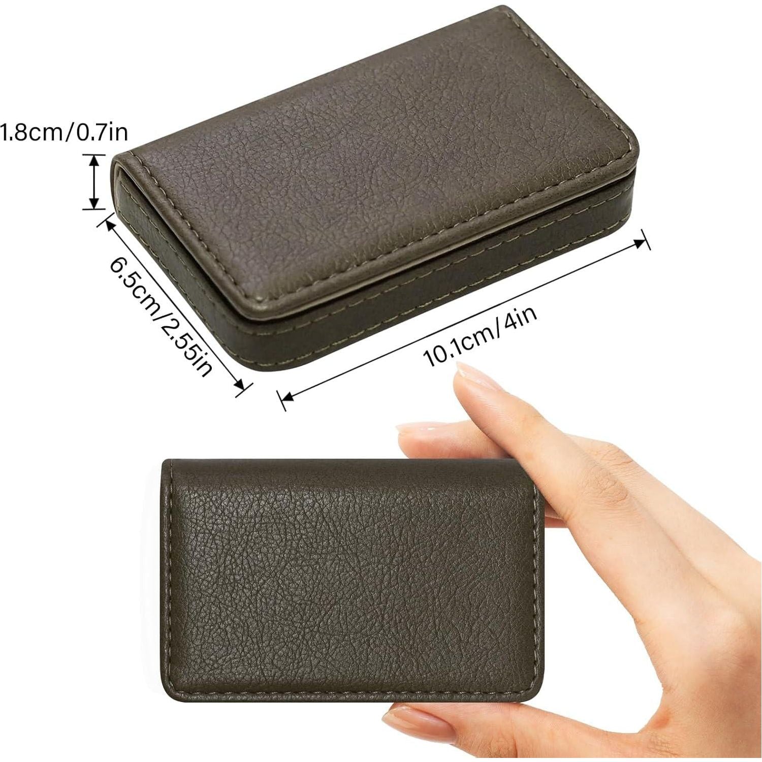 RFID Blocking Wallet - Minimalist Leather Business Credit Card Holder (A65-01),
