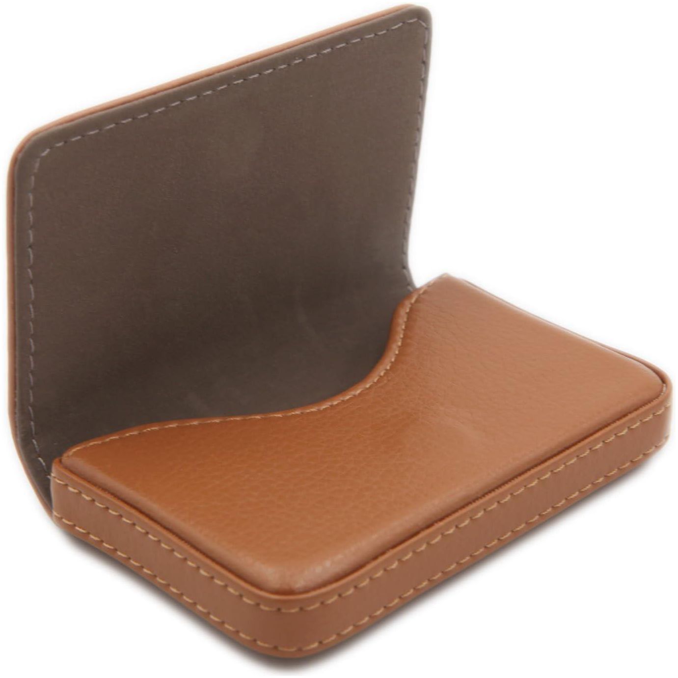 RFID Blocking Wallet - Minimalist Leather Business Credit Card Holder With Magnetic, Light Coffee, Small,