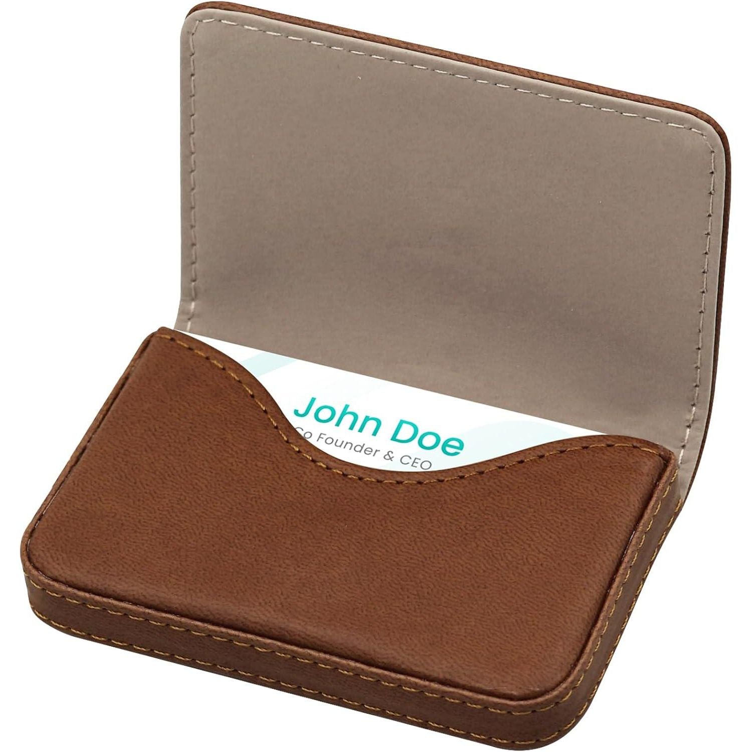 RFID Blocking Wallet - Minimalist Leather Business Credit Card Holder (A52-20),