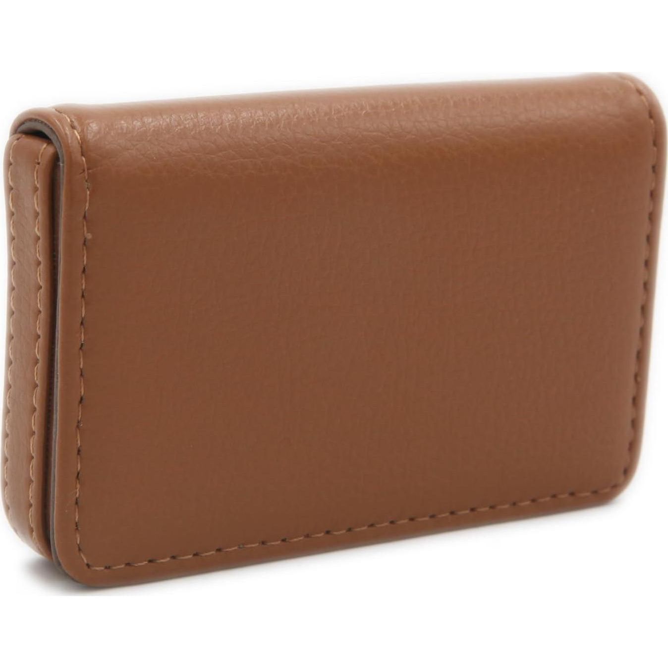 RFID Blocking Wallet - Minimalist Leather Business Credit Card Holder With Magnetic, Light Coffee, Small,