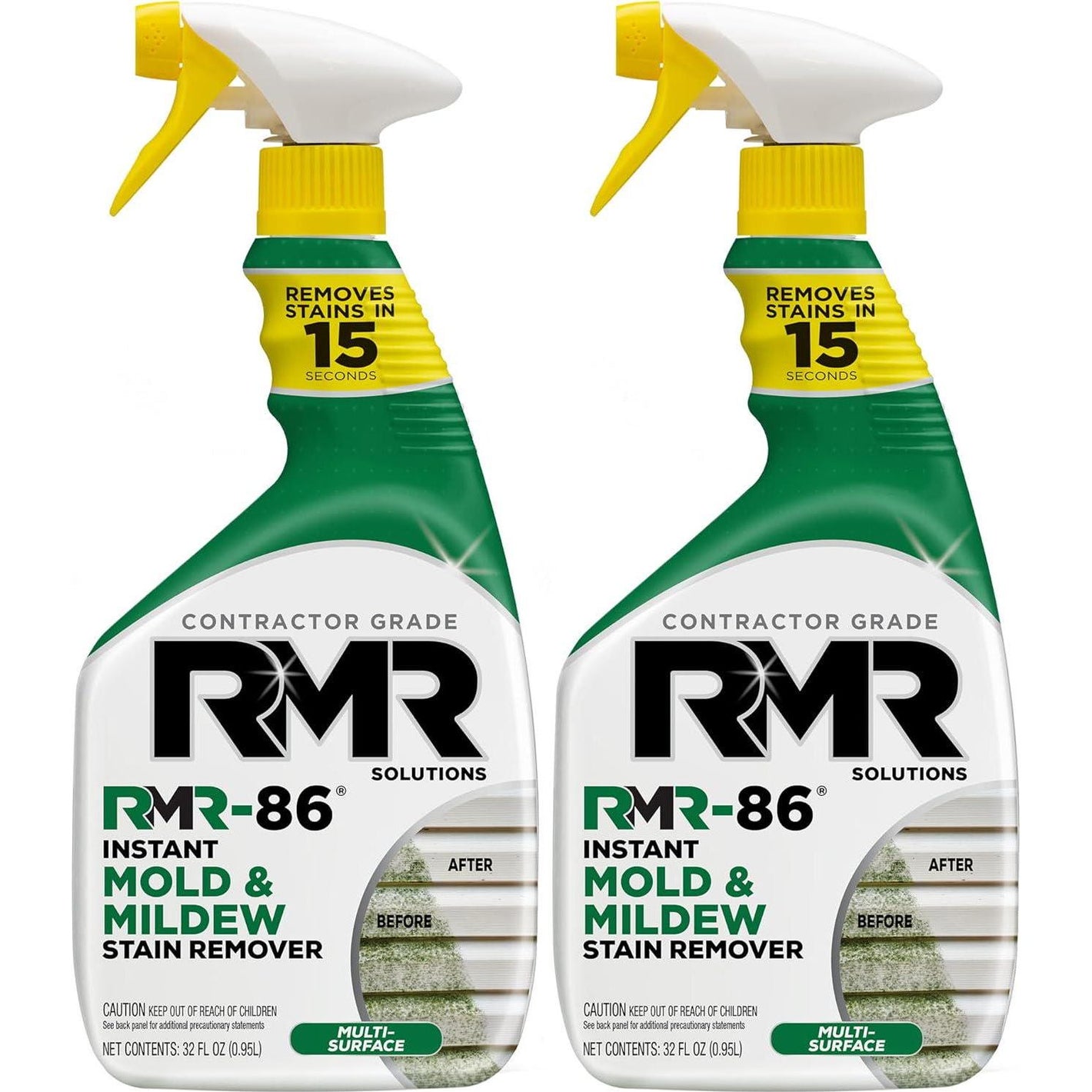 RMR Brands RMR-86 Instant Mold And Mildew Stain Remover Spray - Scrub Free Formula, 2 Pack - 32 Oz.