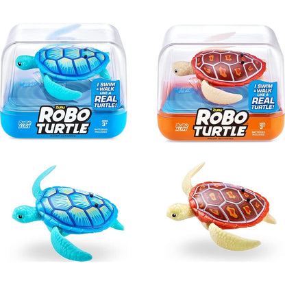 Robo Alive Robo Turtle 2 Pack Orange and Blue Robotic Water Toys by ZURU with Batteries Included