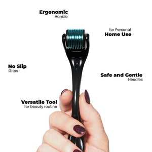 ROSELYNBOUTIQUE ROSELYNBOUTIQUE Derma Roller For Hair Beard Facial Skin Face Body Scalp 540 Titanium Microneedle For Men Women 0.25mm Cosmetic Beauty Instrument