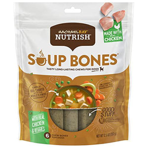 Rachael Ray Nutrish Soup Bones Dog Treats Chicken and Veggie Flavor 6 Soft Chews