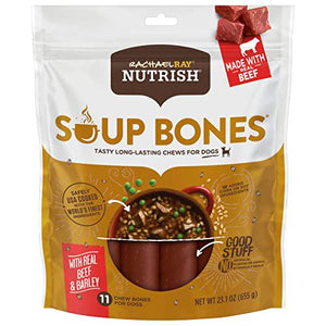 Rachael Ray Nutrish Soup Bones Dog Treats Beef and Barley Flavor 11 Soft Chews Long Lasting