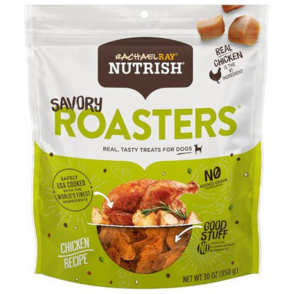 Rachael Ray Nutrish Savory Roasters Chicken Dog Treats, Grain-Free, 30 oz Bag