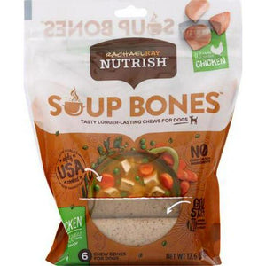 Rachael Ray Nutrish Soup Bones Dog Treats Chicken and Veggie Flavor 6 Soft Chews