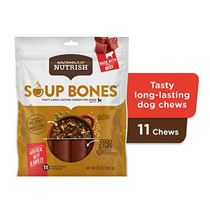 Rachael Ray Nutrish Soup Bones Dog Treats Beef and Barley Flavor 11 Soft Chews Long Lasting