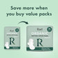 Rael Organic Cotton Cover Pads for Women, Regular Absorbency, Ultra-Thin Pads with Wings, Unscented, Regular Size, 28 Count