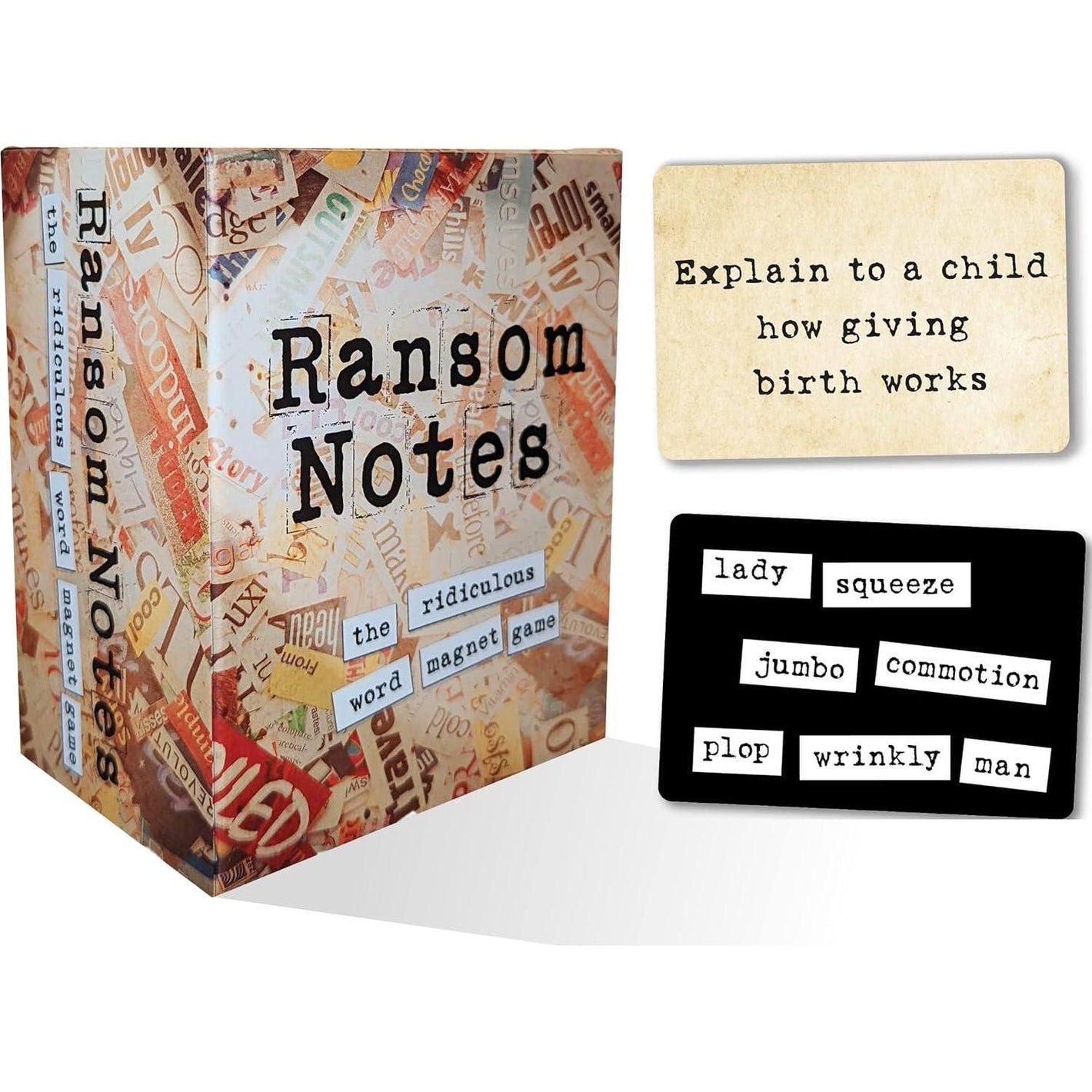 Ransom Notes Party Game Magnetic Word Tiles for Adults and Teens 3+ Players