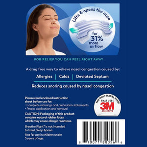 Breathe Right Extra Strength Clear Nasal Strips 44 Count