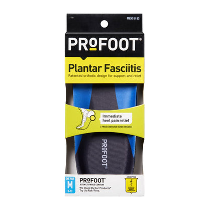 Profoot Immediate Heel Pain Relief Plantar Fasciitis Insoles 1 Pair (Men's 8-13)