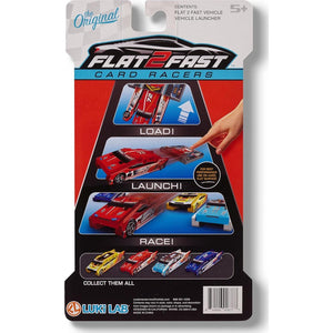 Red 72-Card Racer, Pocket-Sized Load & Launch Race Car Toy for Kids Ages 5+, Compact Fun for On-the-Go Play