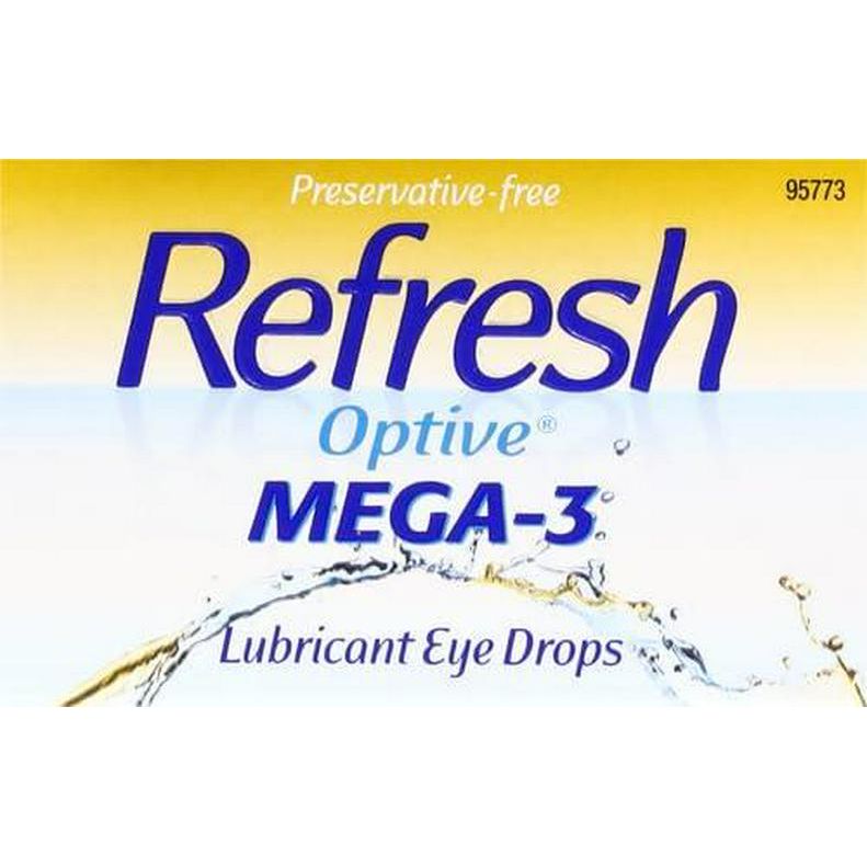 Refresh Refresh Optive MEGA-3 Lubricant Eye Drops Preservative-Free Artificial Tears, 0.01 Fl Oz (0.4 ML), 30 Single-Use Containers
