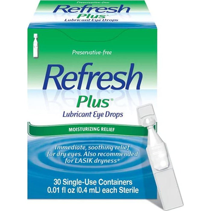 Refresh Refresh Plus Lubricant Eye Drops, Preservative Free, Single Use Containers, 30 Count
