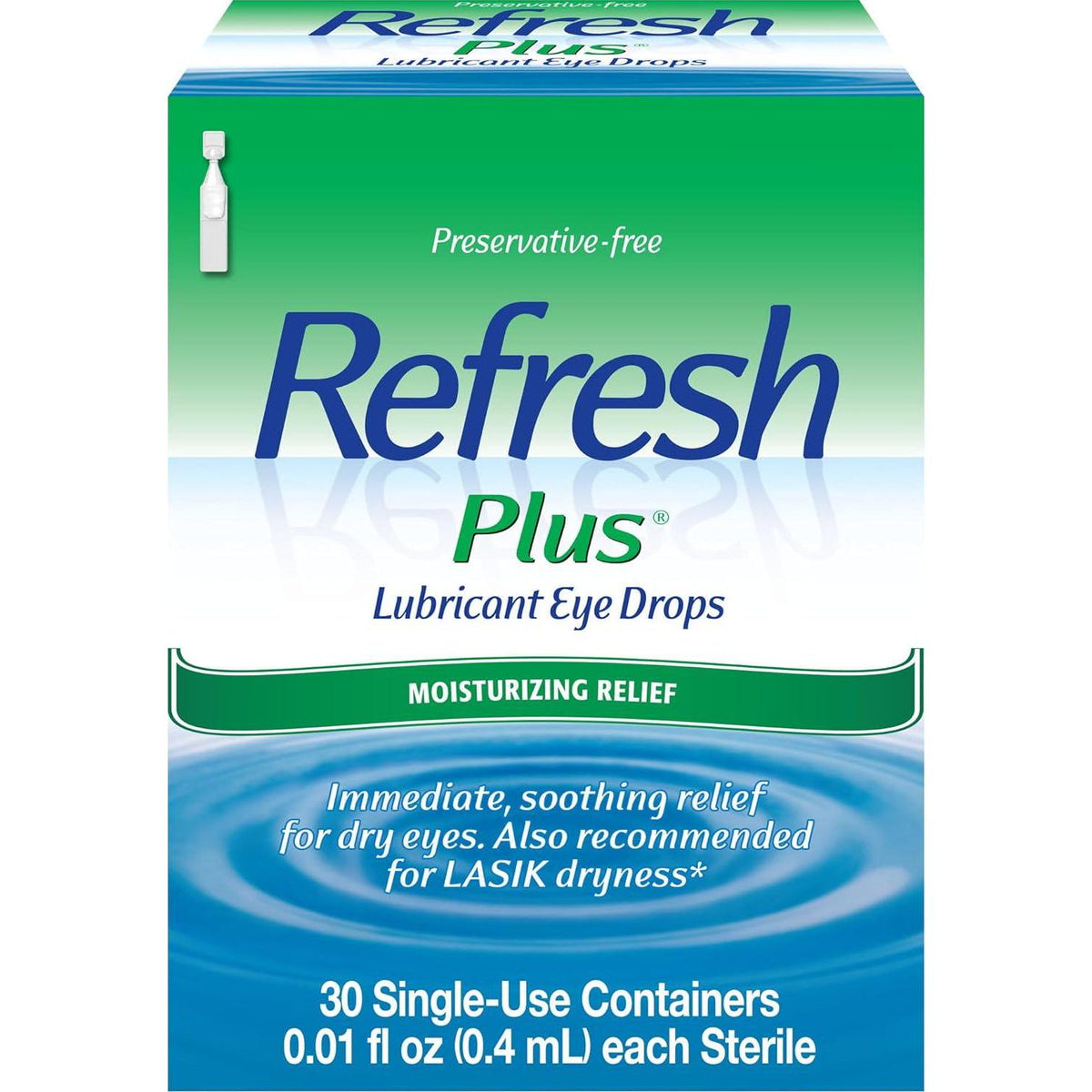 Refresh Refresh Plus Lubricant Eye Drops, Preservative Free, Single Use Containers, 30 Count
