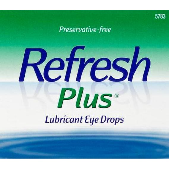 Refresh Plus Lubricant Eye Drops, Preservative-Free, 001 fl oz Single Use Containers, 50 Count, Packaging May Vary
