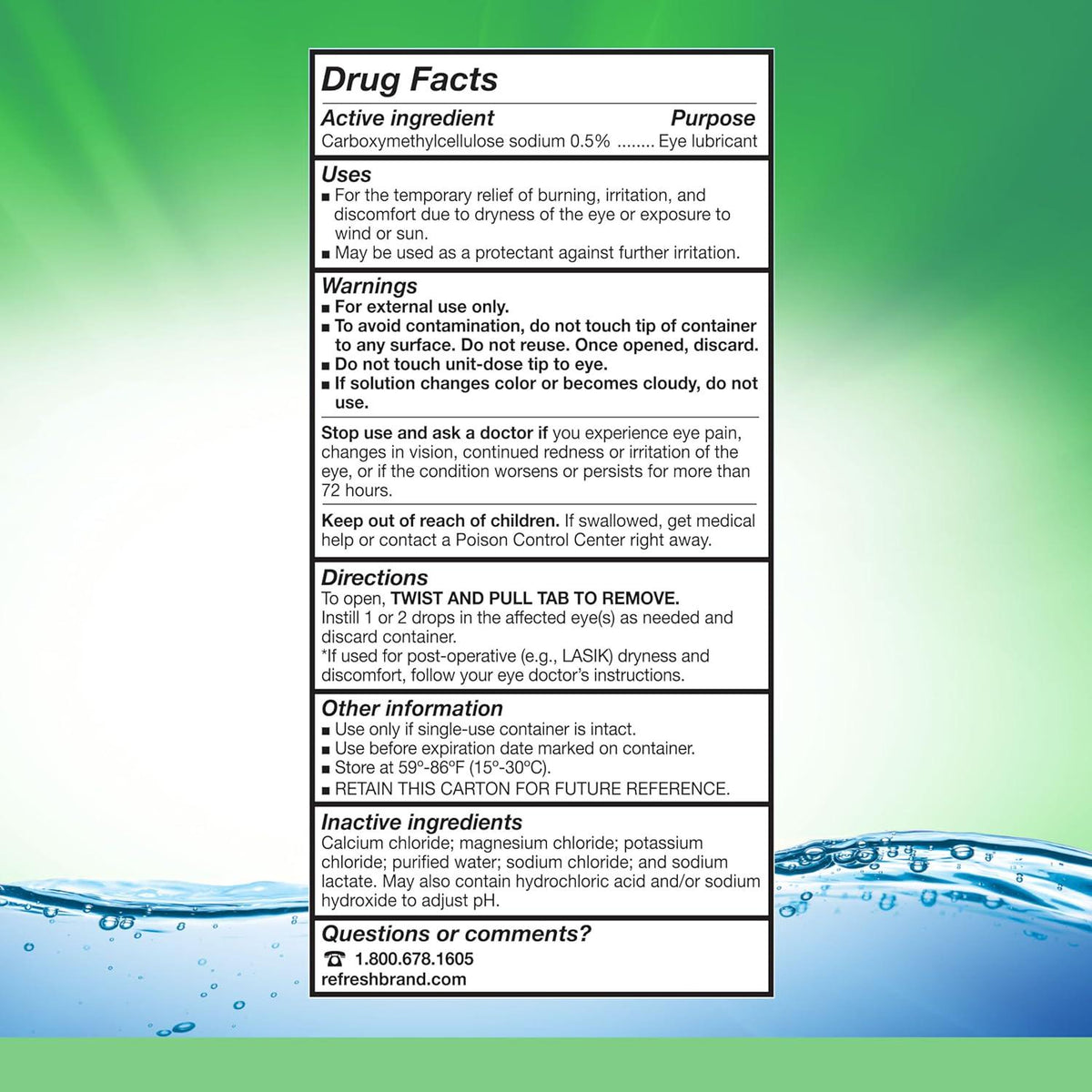 Refresh Refresh Plus Lubricant Eye Drops, Preservative Free, Single Use Containers, 30 Count