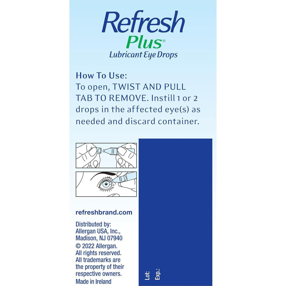 Refresh Refresh Plus Lubricant Eye Drops, Preservative Free, Single Use Containers, 30 Count