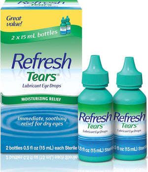 Refresh Refresh Tears, Lubricant Eye Drops, 2 Bottles .5 Fl Oz (15 Ml)