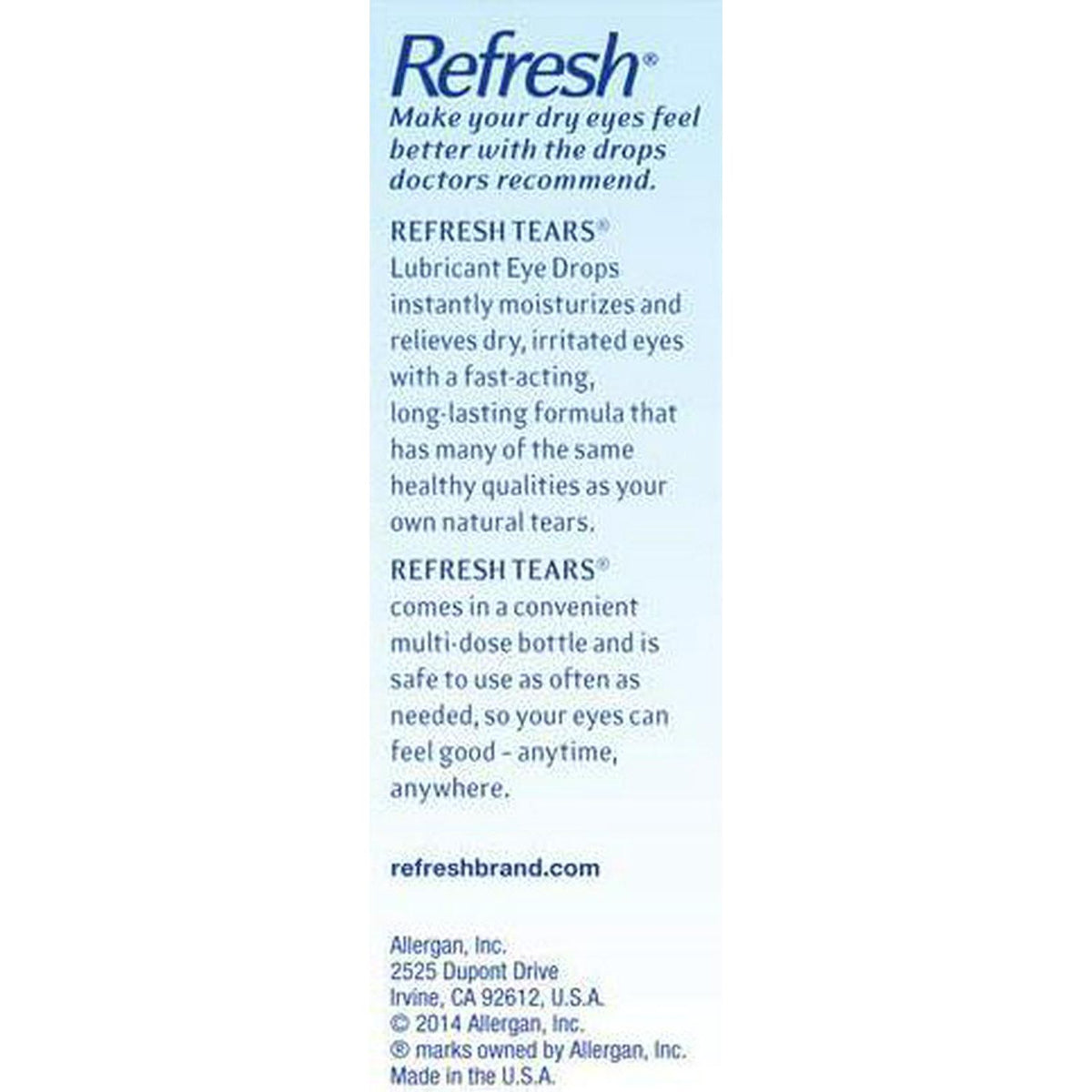 Refresh Refresh Tears, Lubricant Eye Drops, 2 Bottles .5 Fl Oz (15 Ml)