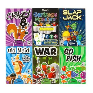 Regal Games Card Games 6 Set Includes Go Fish Old Maid War Crazy 8s and More Classic Family Table Games for Kids Ages 4 and Up
