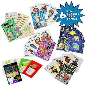 Regal Games Card Games 6 Set Includes Go Fish Old Maid War Crazy 8s and More Classic Family Table Games for Kids Ages 4 and Up