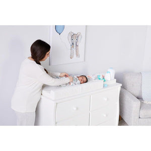 Regalo Baby Basics Infant Changing Pad With Patented Easy-Grip System Secure, Easy Attach And Detach, White, 31x16x4 Inches,